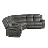 Centeroak Brownish Gray LAF Reclining Sectional from Homelegance - Luna Furniture