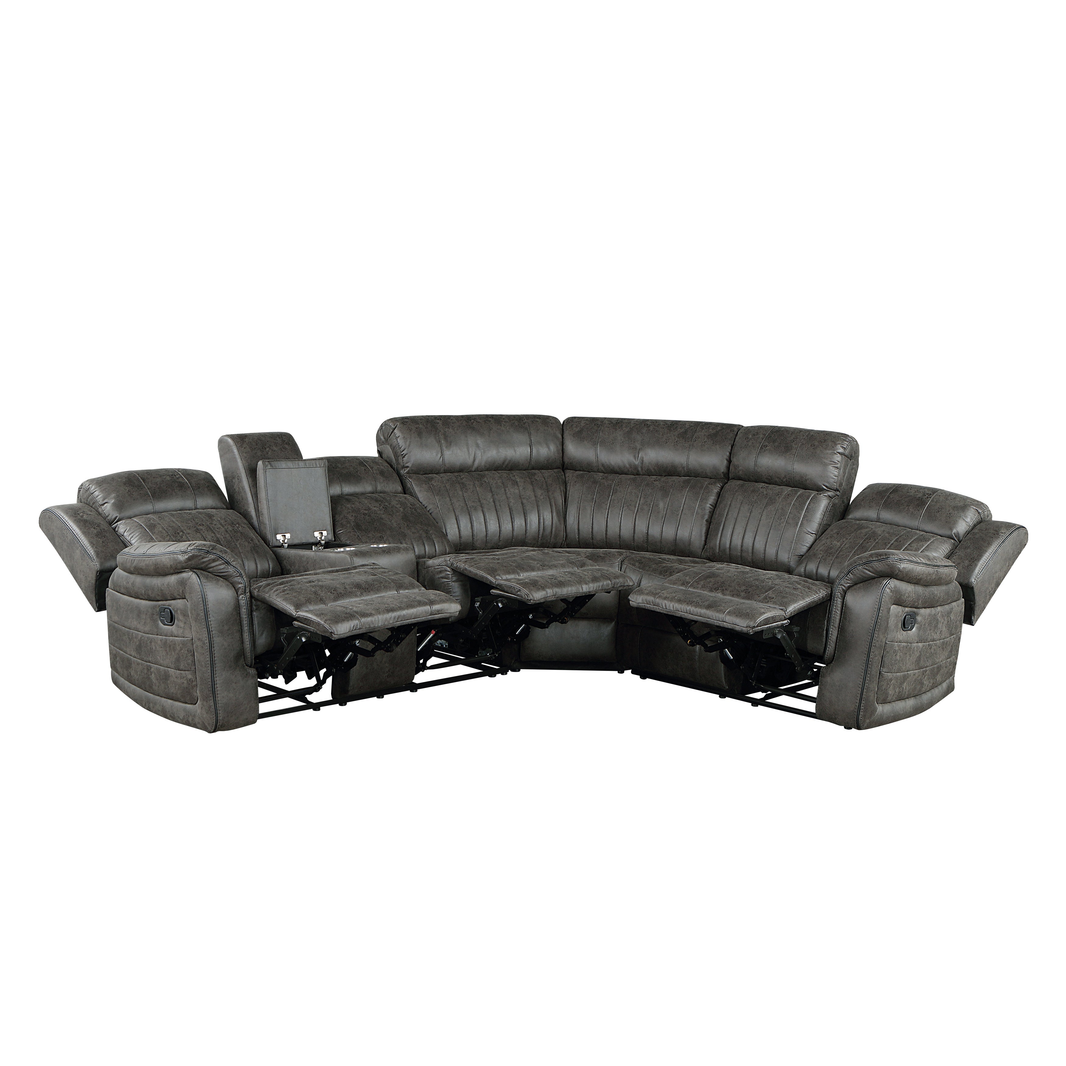 Homelegance 9479BRG*SC (3)3-Piece Reclining Sectional with Left