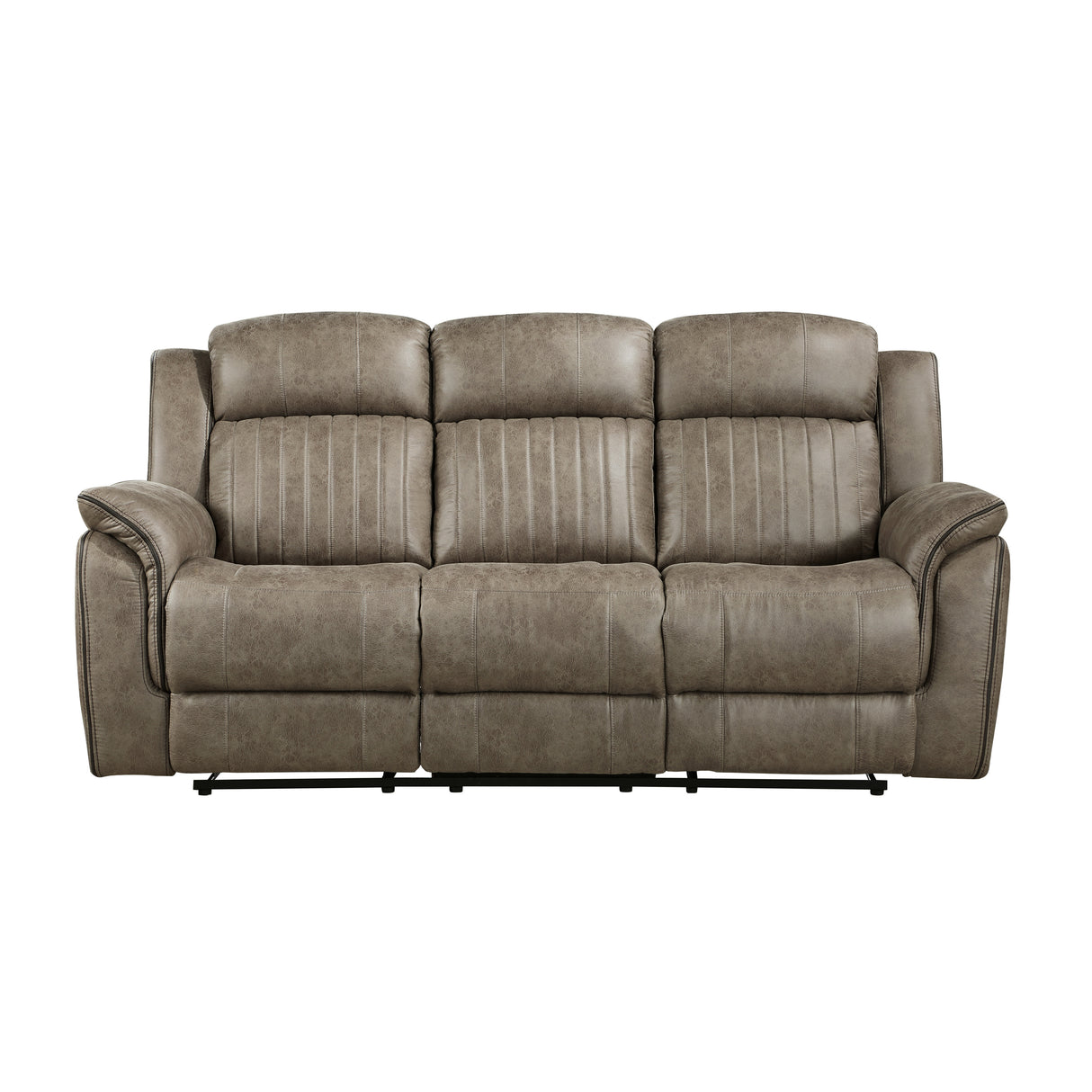 Centeroak Sandy Brown Double Reclining Sofa from Homelegance - Luna Furniture