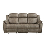 Centeroak Sandy Brown Double Reclining Sofa from Homelegance - Luna Furniture