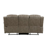 Centeroak Sandy Brown Double Reclining Sofa from Homelegance - Luna Furniture
