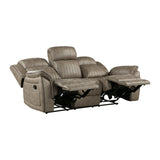 Centeroak Sandy Brown Double Reclining Sofa from Homelegance - Luna Furniture