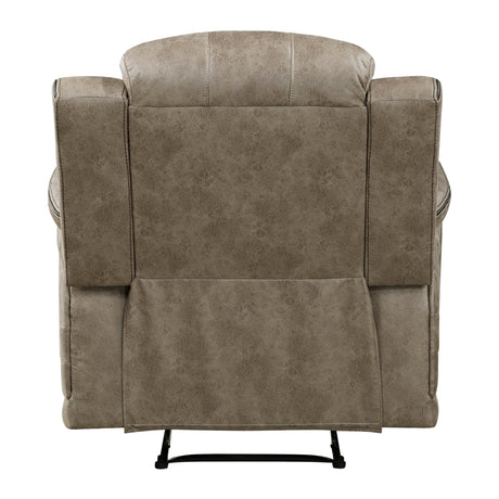 Centeroak Sandy Brown Reclining Chair from Homelegance - Luna Furniture