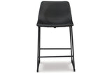 Centiar Black Counter Height Barstool, Set of 2 from Ashley - Luna Furniture