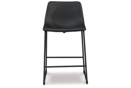 Centiar Black Counter Height Barstool, Set of 2 from Ashley - Luna Furniture