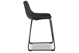 Centiar Black Counter Height Barstool, Set of 2 from Ashley - Luna Furniture