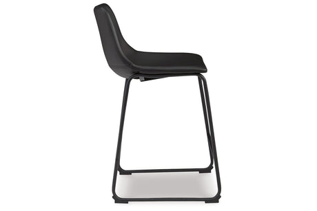 Centiar Black Counter Height Barstool, Set of 2 from Ashley - Luna Furniture