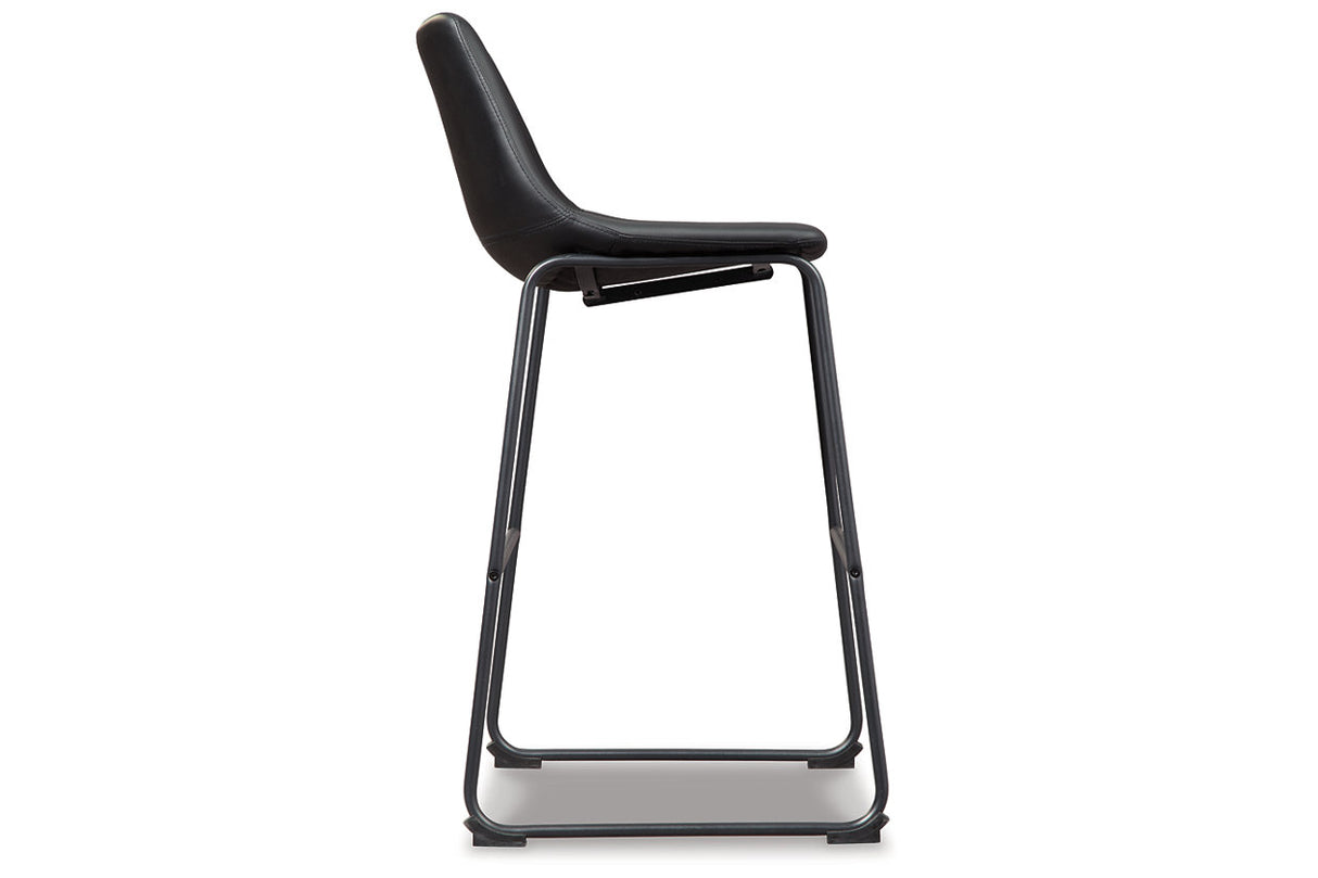 Centiar Black Pub Height Barstool, Set of 2 from Ashley - Luna Furniture