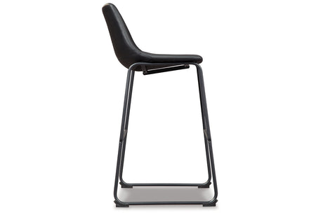 Centiar Black Pub Height Barstool, Set of 2 from Ashley - Luna Furniture