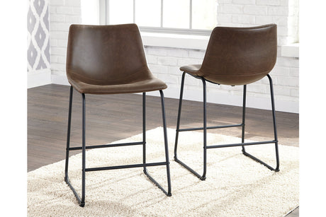 Centiar Brown Counter Height Barstool, Set of 2 from Ashley - Luna Furniture