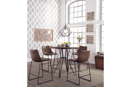 Centiar Brown Counter Height Barstool, Set of 2 from Ashley - Luna Furniture