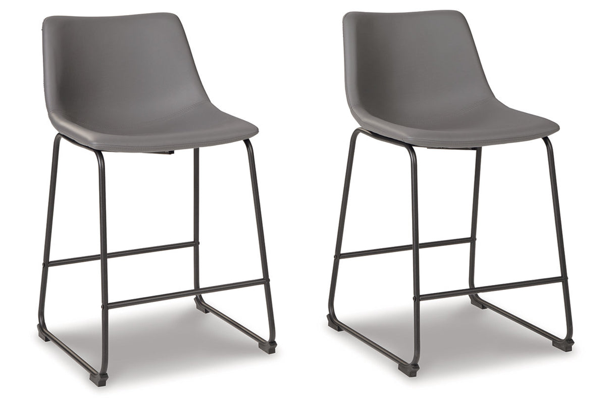 Centiar Gray Counter Height Barstool, Set of 2 from Ashley - Luna Furniture