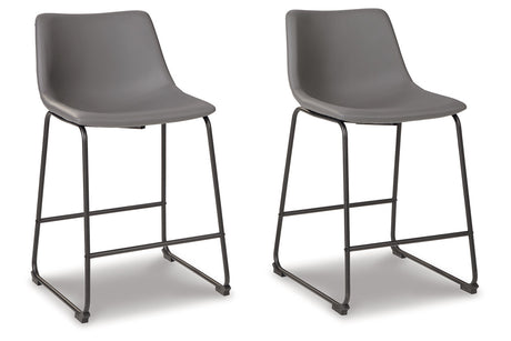 Centiar Gray Counter Height Barstool, Set of 2 from Ashley - Luna Furniture
