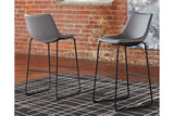 Centiar Gray Pub Height Barstool, Set of 2 from Ashley - Luna Furniture