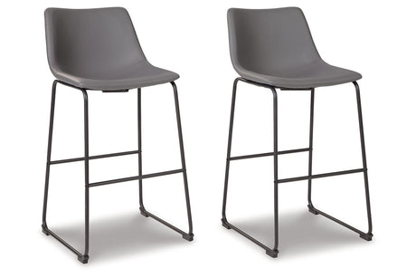 Centiar Gray Pub Height Barstool, Set of 2 from Ashley - Luna Furniture