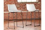 Centiar White Pub Height Barstool, Set of 2 from Ashley - Luna Furniture