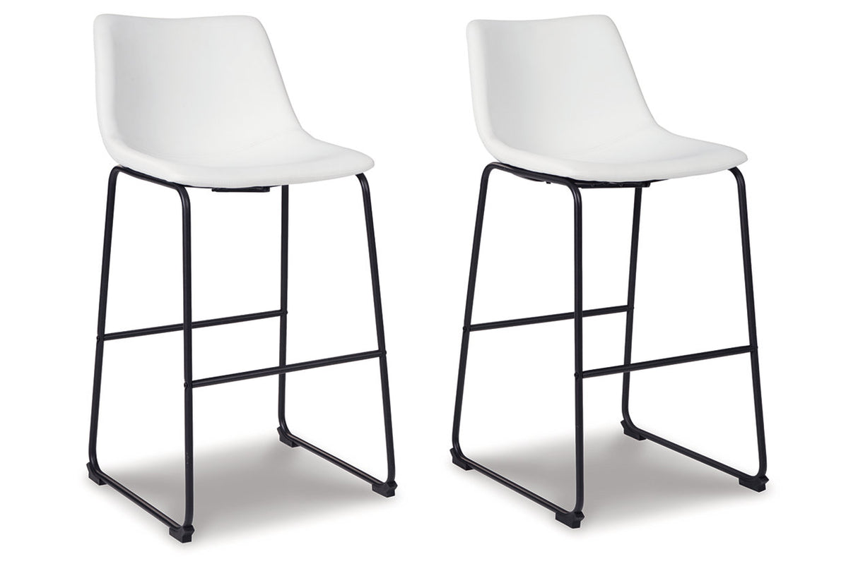 Centiar White Pub Height Barstool, Set of 2 from Ashley - Luna Furniture