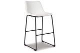 Centiar White Pub Height Barstool, Set of 2 from Ashley - Luna Furniture