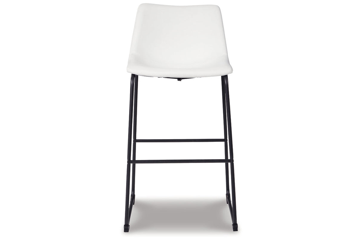 Centiar White Pub Height Barstool, Set of 2 from Ashley - Luna Furniture