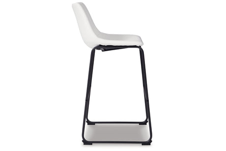 Centiar White Pub Height Barstool, Set of 2 from Ashley - Luna Furniture