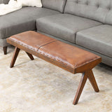 Chad Leather Bench from Midinmod - Luna Furniture