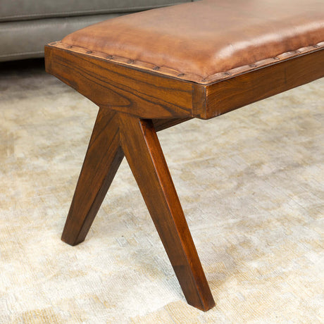 Chad Leather Bench from Midinmod - Luna Furniture