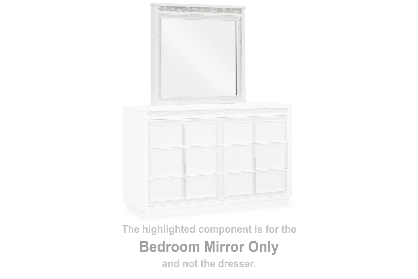 Chalanna White Bedroom Mirror (Mirror Only) from Ashley - Luna Furniture