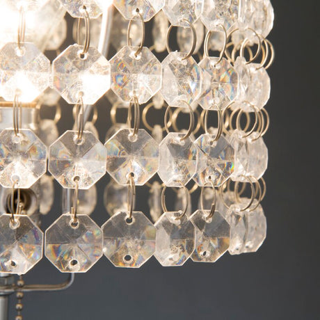 Chandelier Chrome 19" Table Lamp from Crown Mark - Luna Furniture