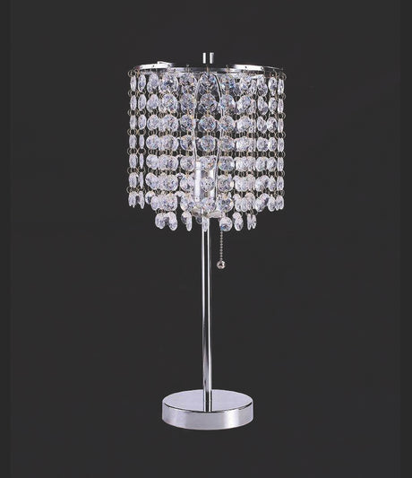 Chandelier Chrome 19" Table Lamp from Crown Mark - Luna Furniture