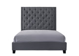 Chantilly Gray Queen Upholstered Bed from Crown Mark - Luna Furniture