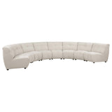 Charlotte Ivory Upholstered 8-piece Curved Modular Sectional Sofa from Coaster - Luna Furniture
