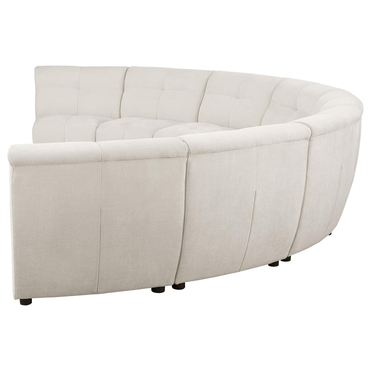 Charlotte Ivory Upholstered 8-piece Curved Modular Sectional Sofa from Coaster - Luna Furniture