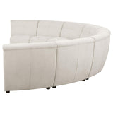 Charlotte Ivory Upholstered 8-piece Curved Modular Sectional Sofa from Coaster - Luna Furniture