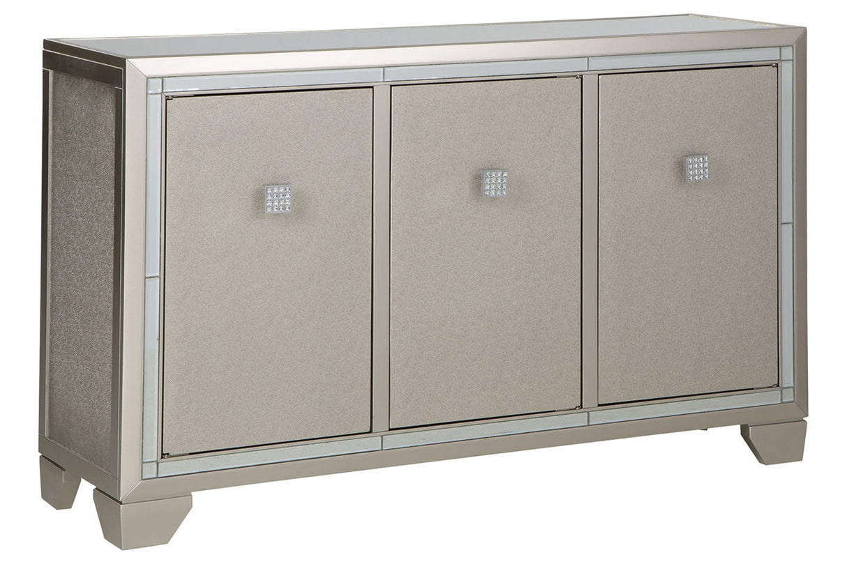 Chaseton Champagne Accent Cabinet from Ashley - Luna Furniture