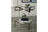 Chaseton Clear/Silver Finish Accent Table from Ashley - Luna Furniture