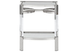 Chaseton Clear/Silver Finish Accent Table from Ashley - Luna Furniture