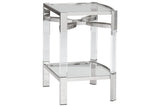 Chaseton Clear/Silver Finish Accent Table from Ashley - Luna Furniture