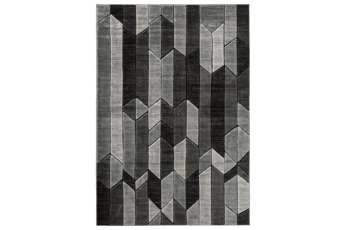 Chayse Black/Gray 5' x 6'7" Rug from Ashley - Luna Furniture