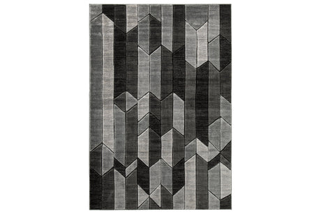 Chayse Black/Gray 6'6" x 9'6" Rug from Ashley Furniture - Luna Furniture