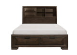 Chesky Warm Espresso Bookcase Storage Platform Bedroom Set from Homelegance - Luna Furniture