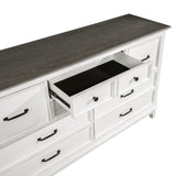 Chesterton Antique White/Dark Brown Dresser from Homelegance - Luna Furniture