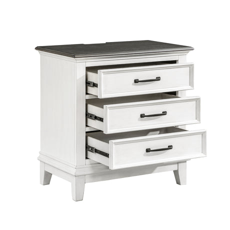 Chesterton Antique White/Dark Brown Panel Bedroom Set from Homelegance - Luna Furniture