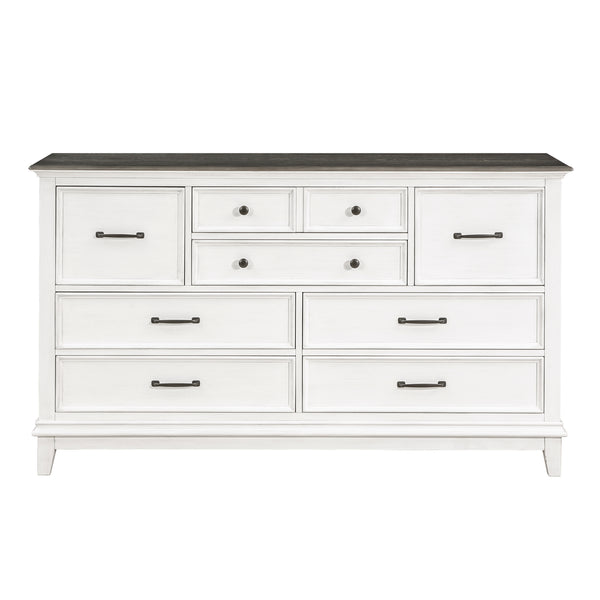 Chesterton Antique White/Dark Brown Dresser