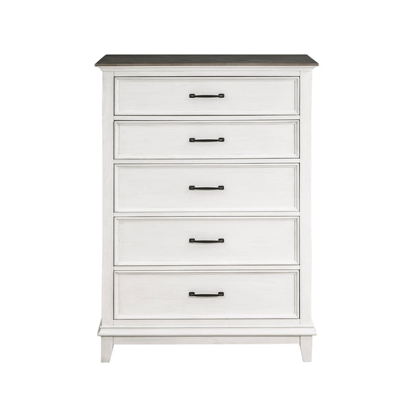 Chesterton Antique White/Dark Brown Chest
