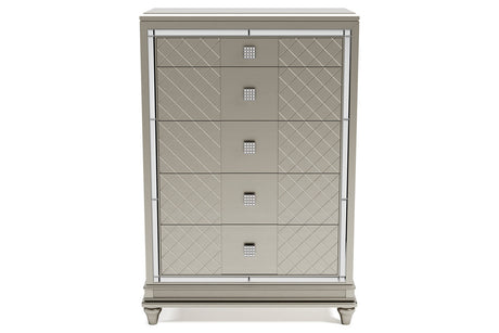 Chevanna Platinum Chest of Drawers from Ashley - Luna Furniture