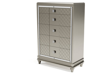 Chevanna Platinum Chest of Drawers from Ashley - Luna Furniture