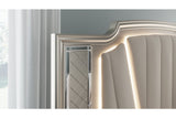Chevanna Platinum King LED Upholstered Panel Bed from Ashley - Luna Furniture