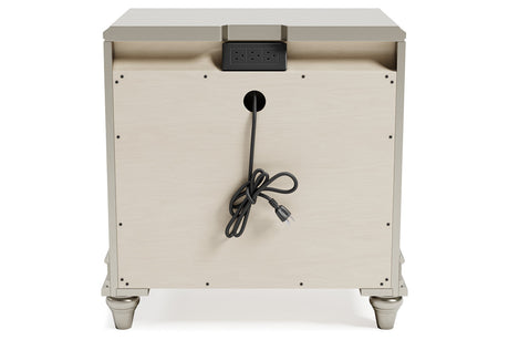 Chevanna Platinum Nightstand from Ashley - Luna Furniture