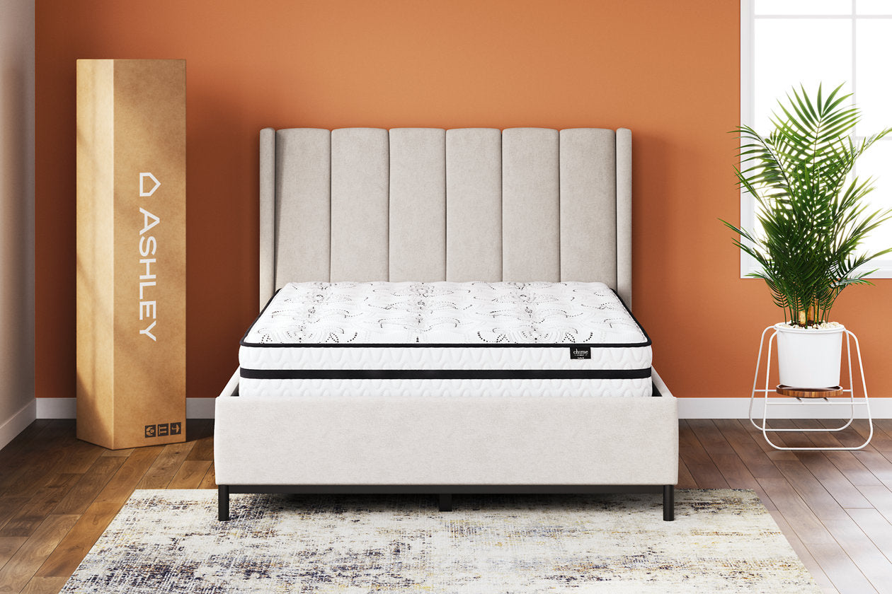 Chime 10 Inch Hybrid White Queen Mattress in a Box – Luna Furniture