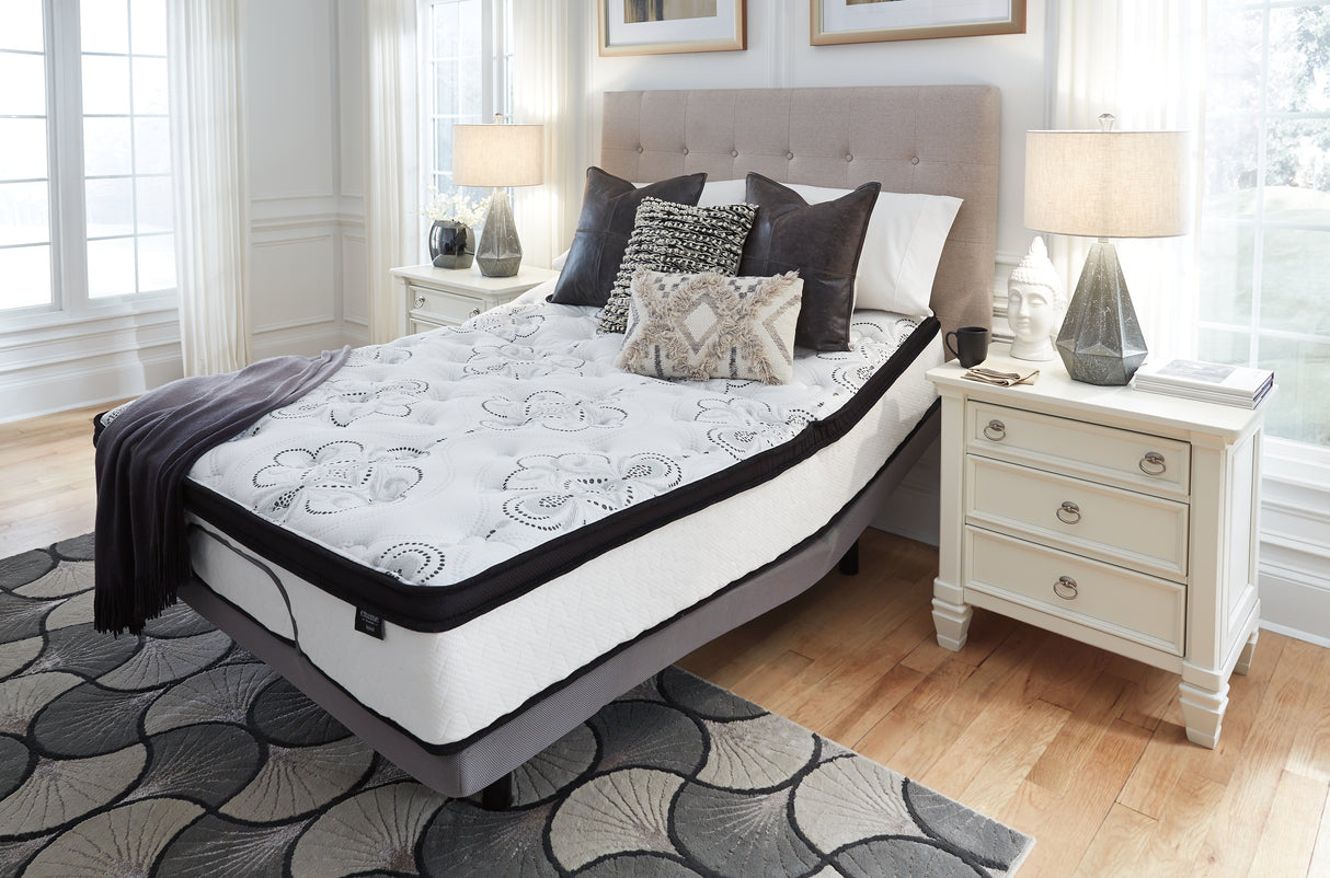 Chime 12 Inch Hybrid White California King Mattress in a Box from Ashley Furniture - Luna Furniture